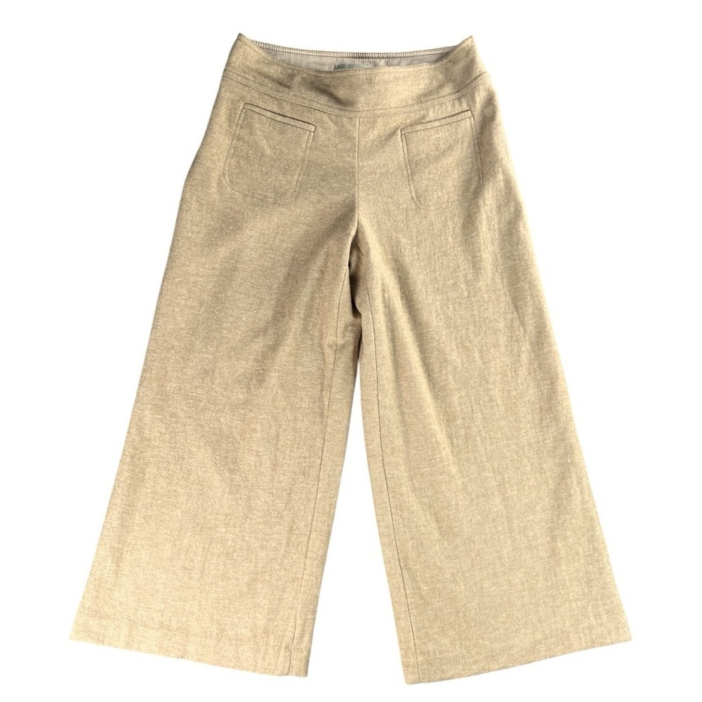 Elevenses Anthropologie Women's Wool Blend Wide Leg Trouser Pants In Size 2